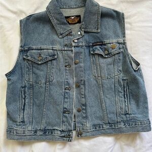 Harley-Davidson Light Blue Denim Motorcycle Vest